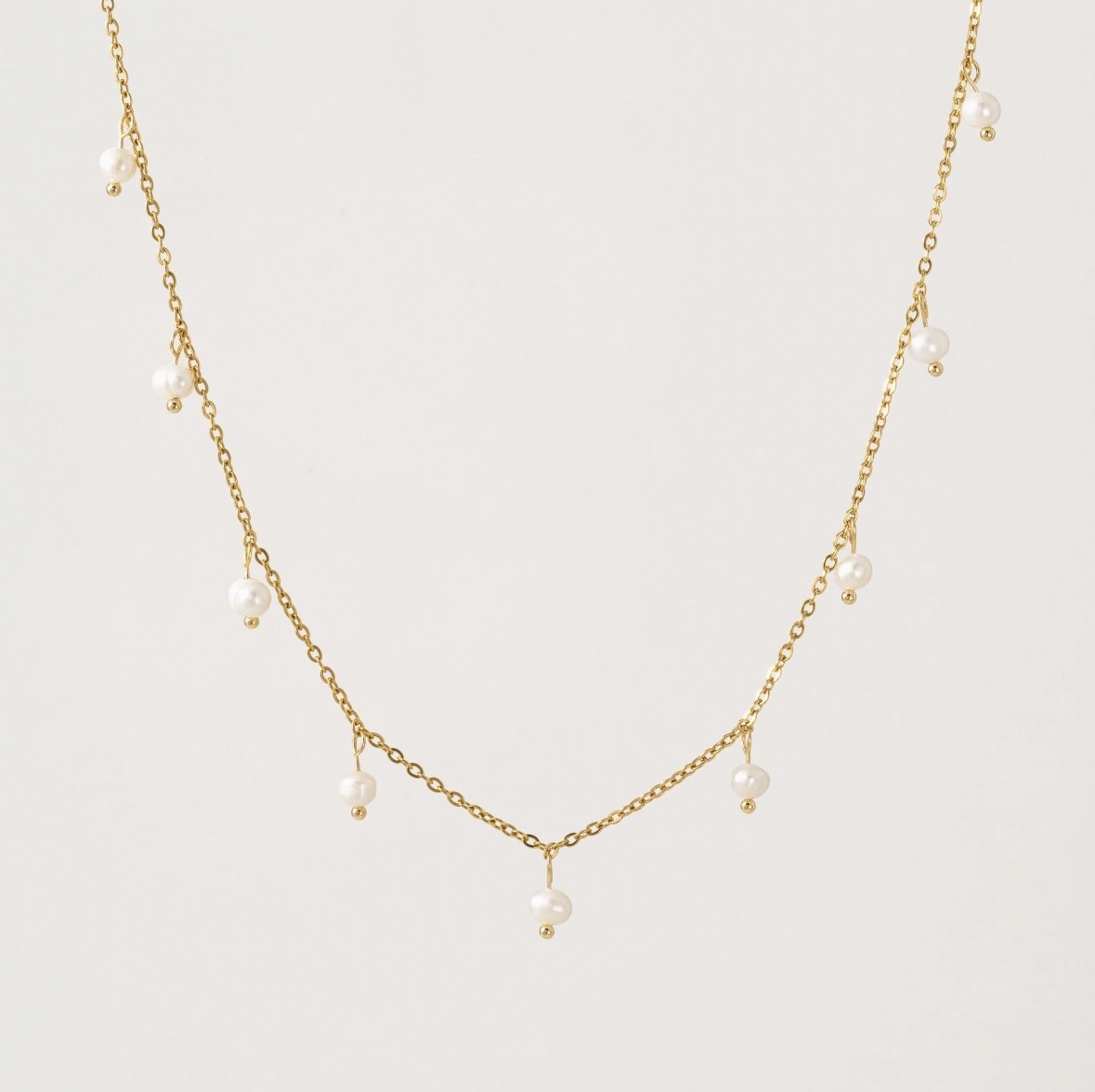 Lovers Tempo Perla Necklace, Gold