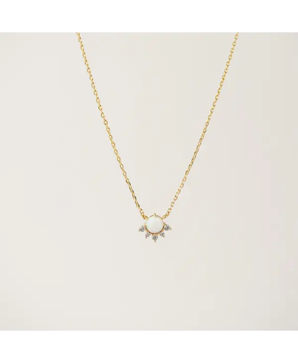 Lovers Tempo Juno Necklace, Gold/Opal