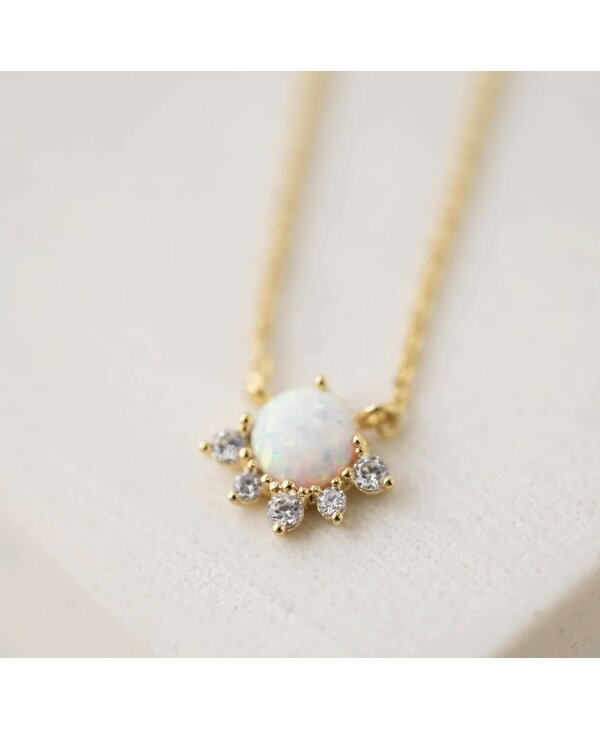 Lovers Tempo Juno Necklace, Gold/Opal