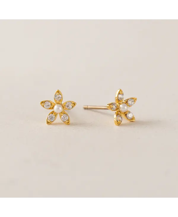 Lovers Tempo Lily Stud Earrings, Clear