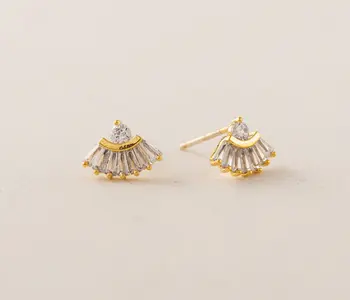Rene Stud Earrings, Gold