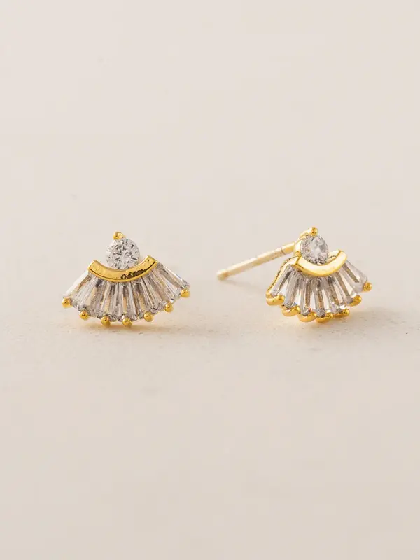 Lovers Tempo Rene Stud Earrings, Gold