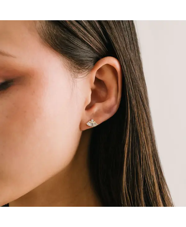 Lovers Tempo Rene Stud Earrings, Gold