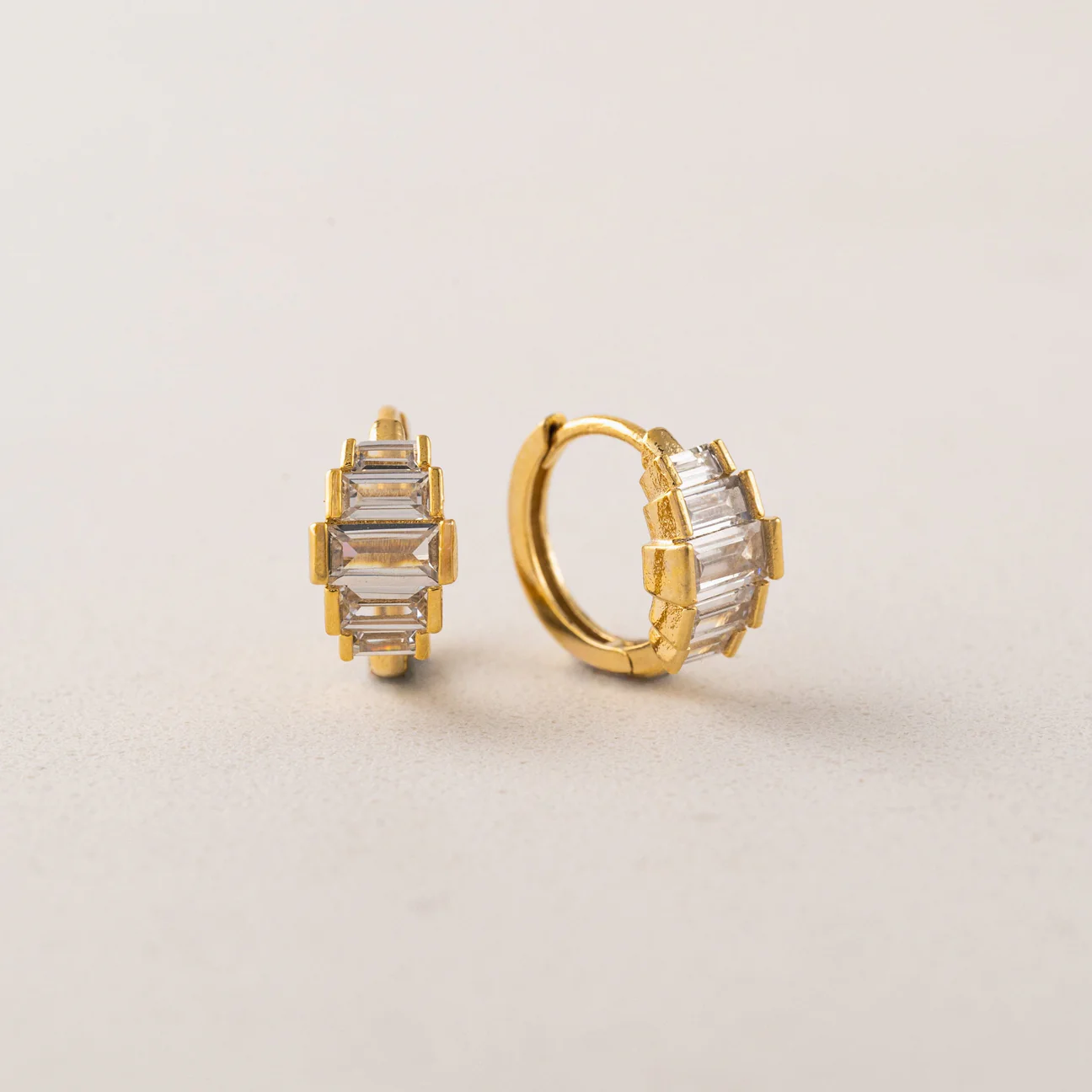 Lovers Tempo Clarice Huggie Hoop Earrings, Gold