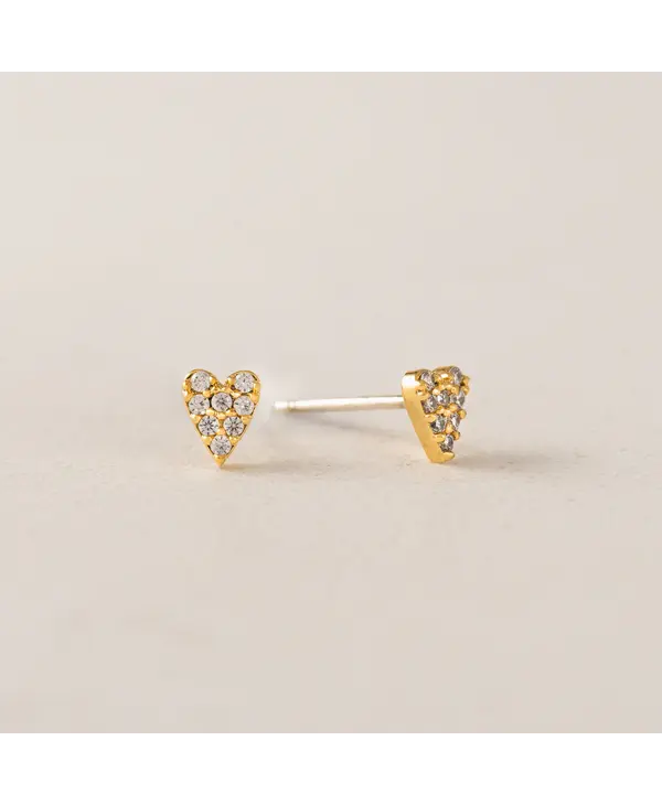 Lovers Tempo Flutter Stud Earrings, Gold