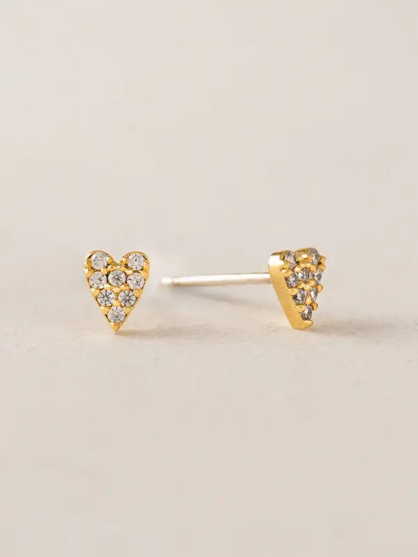 Lovers Tempo Flutter Stud Earrings, Gold