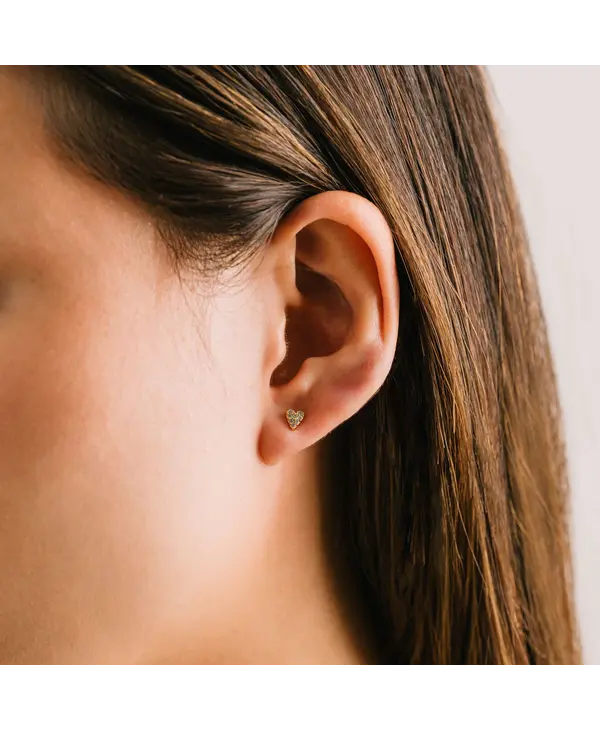 Lovers Tempo Flutter Stud Earrings, Gold