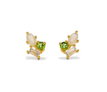 Sonata Stud Earrings, Opal Mix