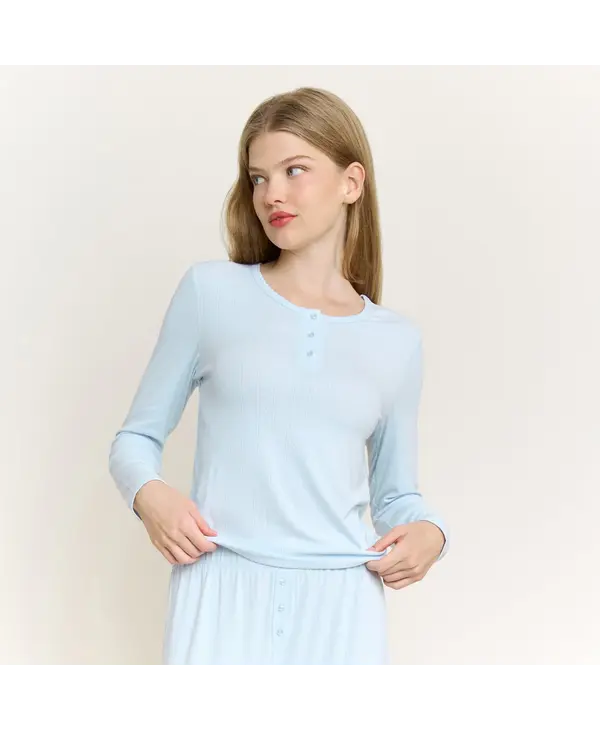 Honeydew Intimates Blissful Long Sleeve/Pant Henley Set