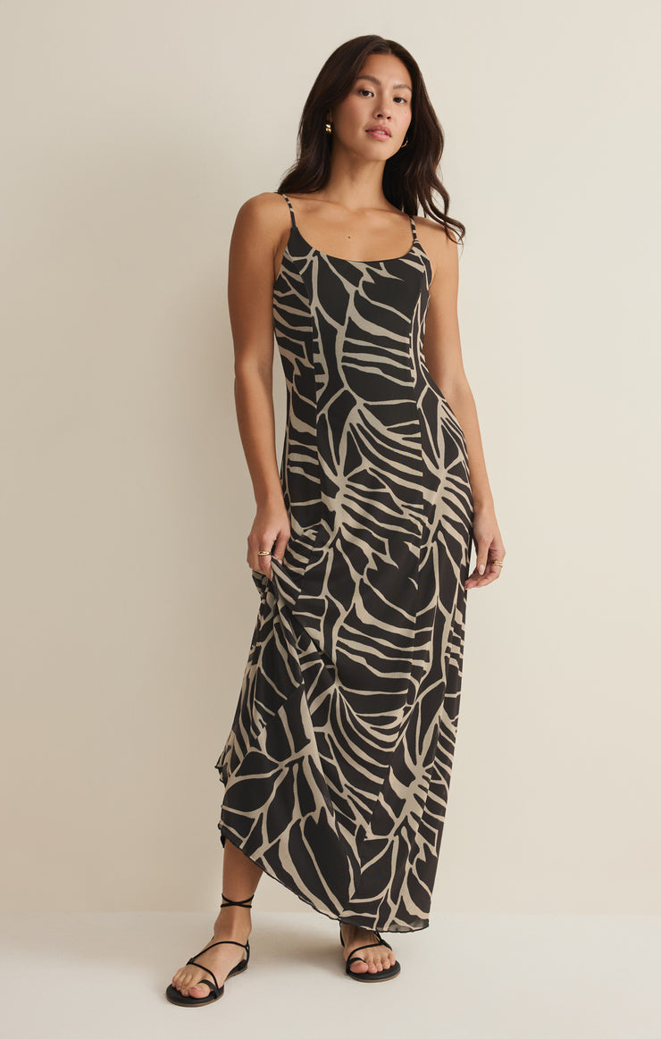 Z Supply Charisma Tova Palm Midi Dress