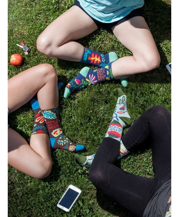 Blue Q Stop Talking Socks