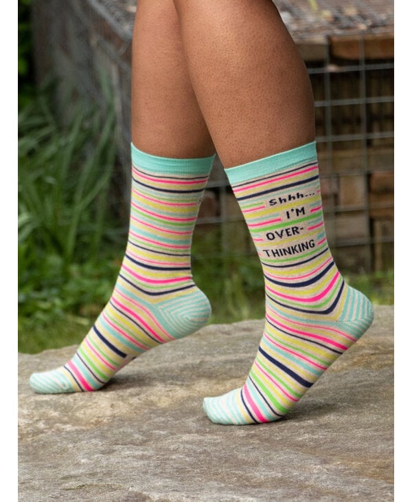 Blue Q I'm Overthinking Socks