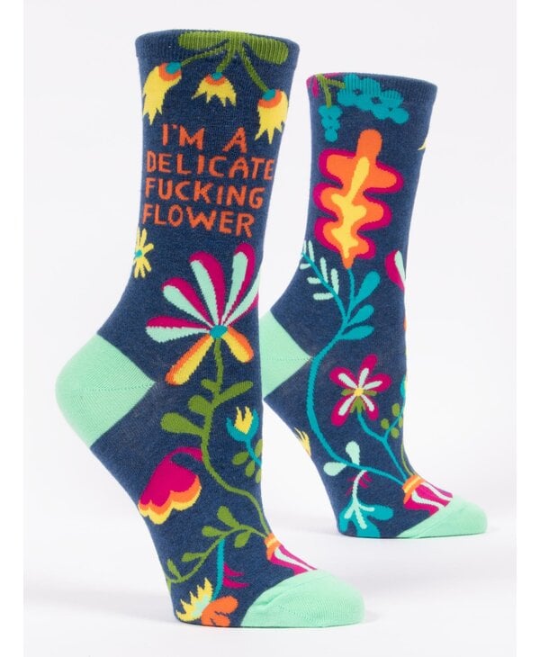 Blue Q Delicate F***ing Flower Socks