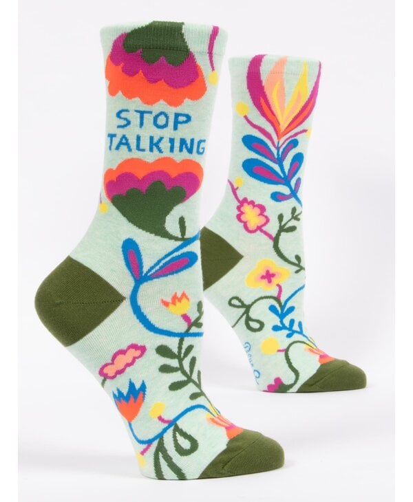 Blue Q Stop Talking Socks