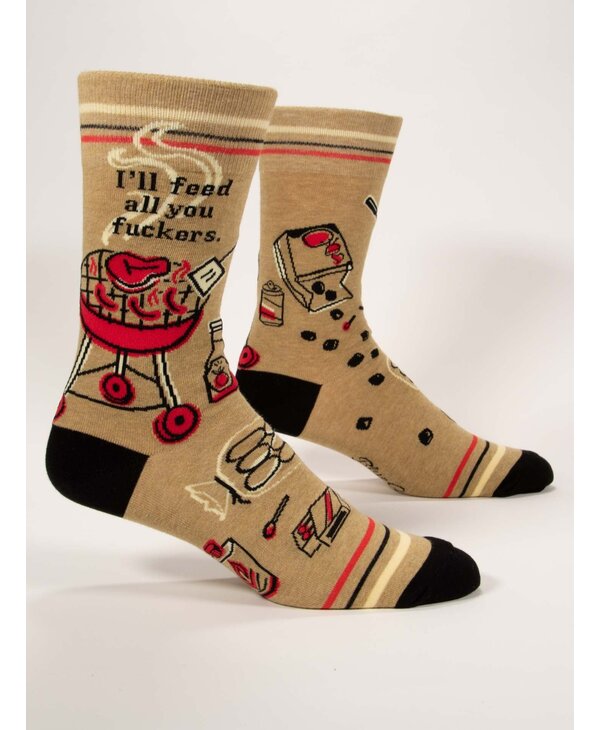 Blue Q Feed You Fuckers Men's Socks