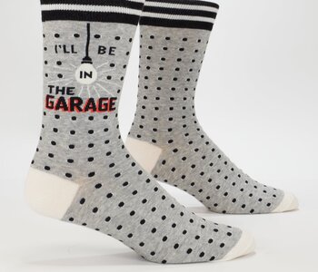 I'll Be In Garage Men's Socks
