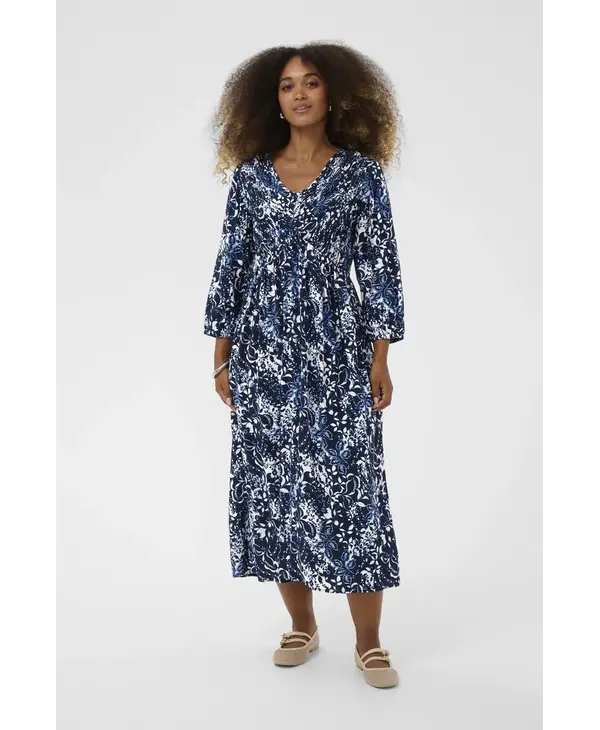 Cream CRTiah Smock Dress