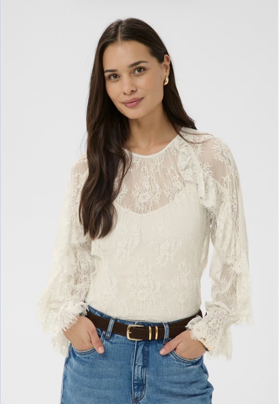 Kaffe KAamelie Lace Dress Blouse