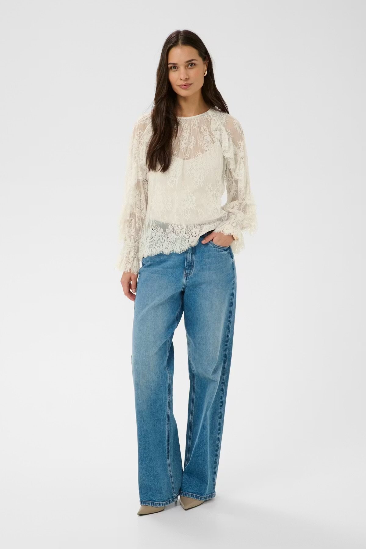 Kaffe KAamelie Lace Dress Blouse