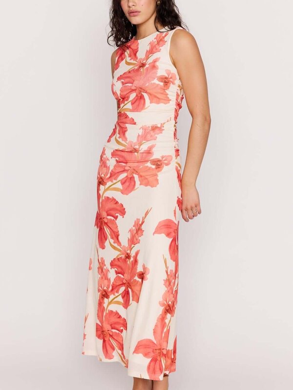 Mink Pink Isla Mesh Midi Dress