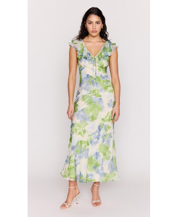 Mink Pink Carrie Ruffled Midi Dress