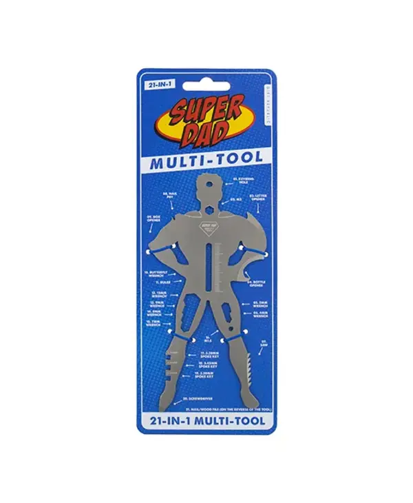 Gift Republic Super Dad Multi-Tool – 21-in-1 Superhero Gadget