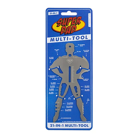Gift Republic Super Dad Multi-Tool – 21-in-1 Superhero Gadget