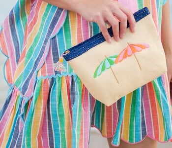 Capri Zip Pouch, Natural