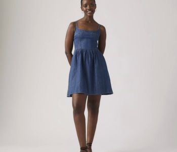 Jadine Denim Dress, Unturned Stone
