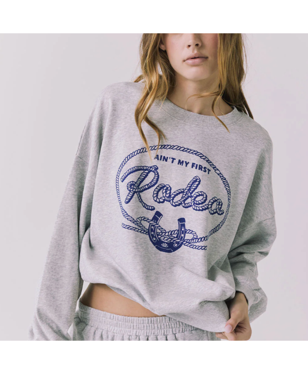 Chaser Ain't My First Sweatshirt, Heather Grey