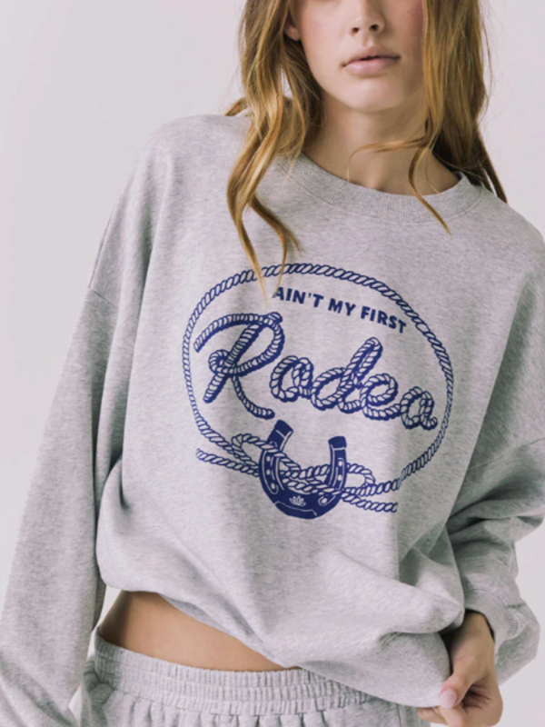 Chaser Ain't My First Sweatshirt, Heather Grey