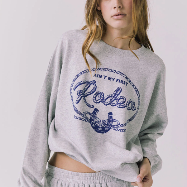 Chaser Ain't My First Sweatshirt, Heather Grey