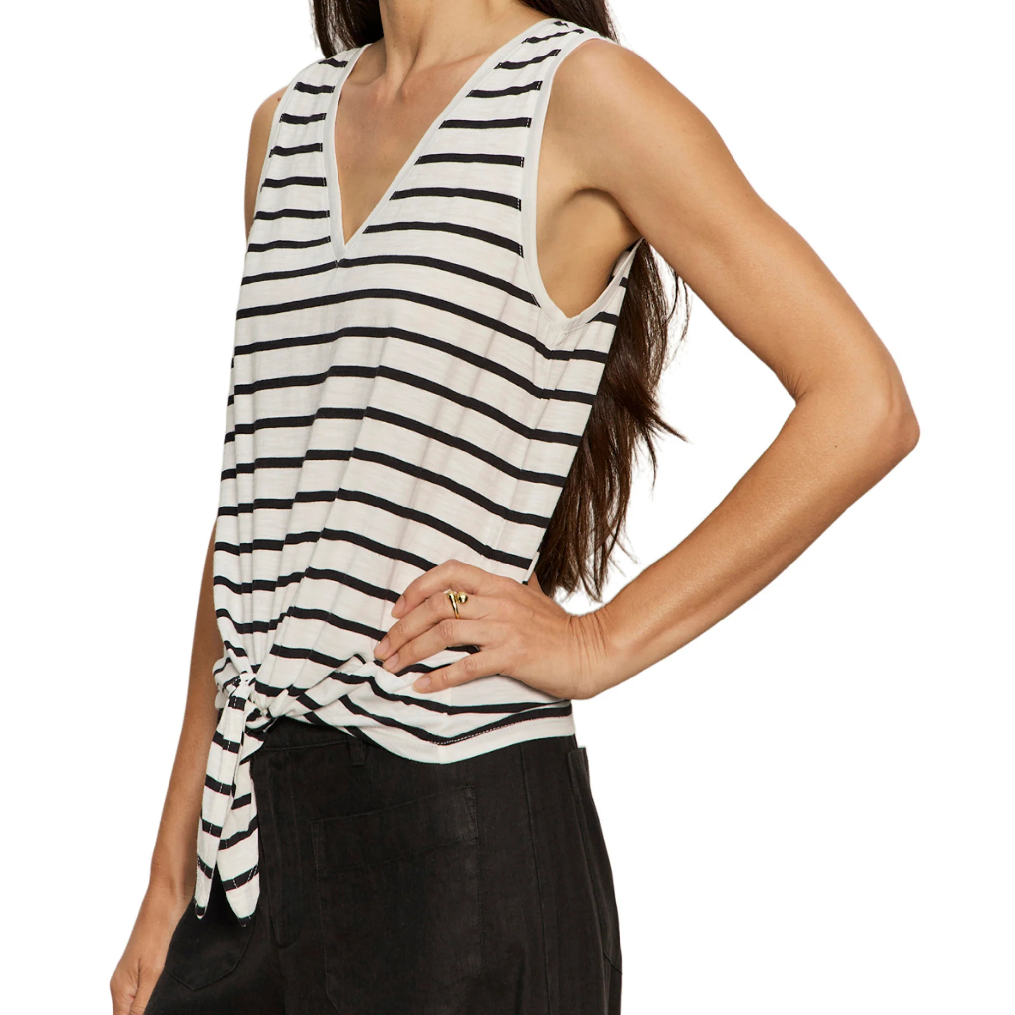 Sanctuary V Neck Tie Tank