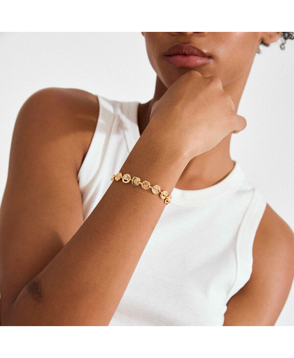 Pilgrim FIRE Crystal Coins Bracelet