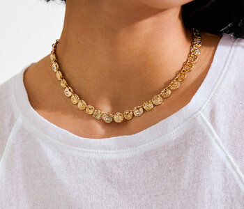 FIRE Coins & Crystal Necklace