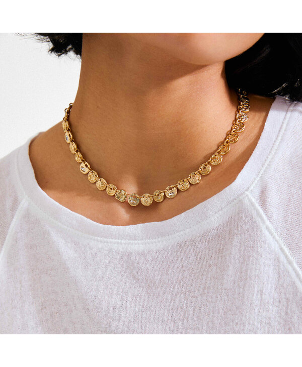 Pilgrim FIRE Coins & Crystal Necklace