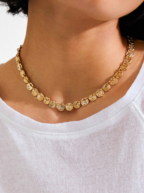 Pilgrim FIRE Coins & Crystal Necklace