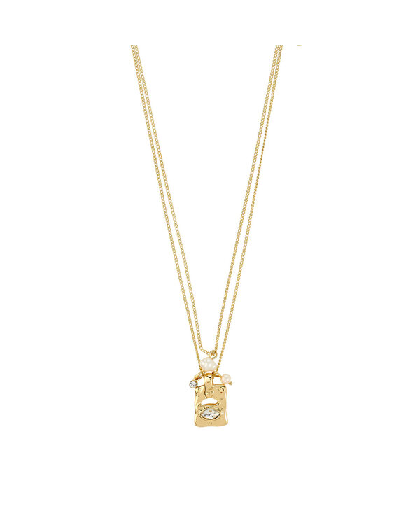 Pilgrim FIRE Crystal Pendant Necklace 2-in-1