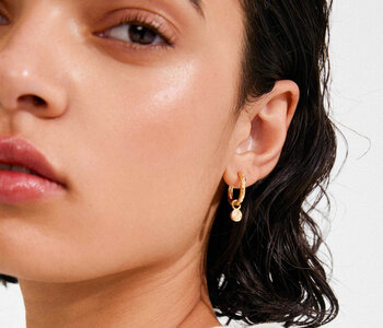 FIRE Spiral Pendant Hoop Earrings