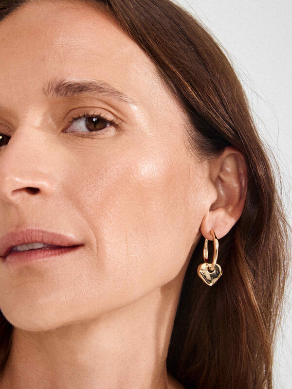 Pilgrim NOVA Heart Pendant Earrings