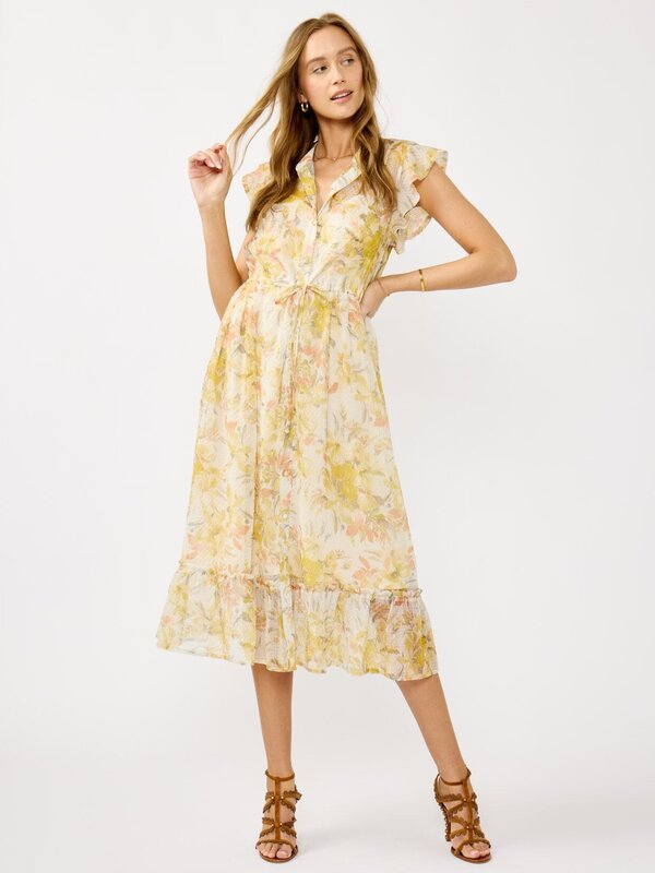 LOVESTITCH Estelle Floral Midi Dress
