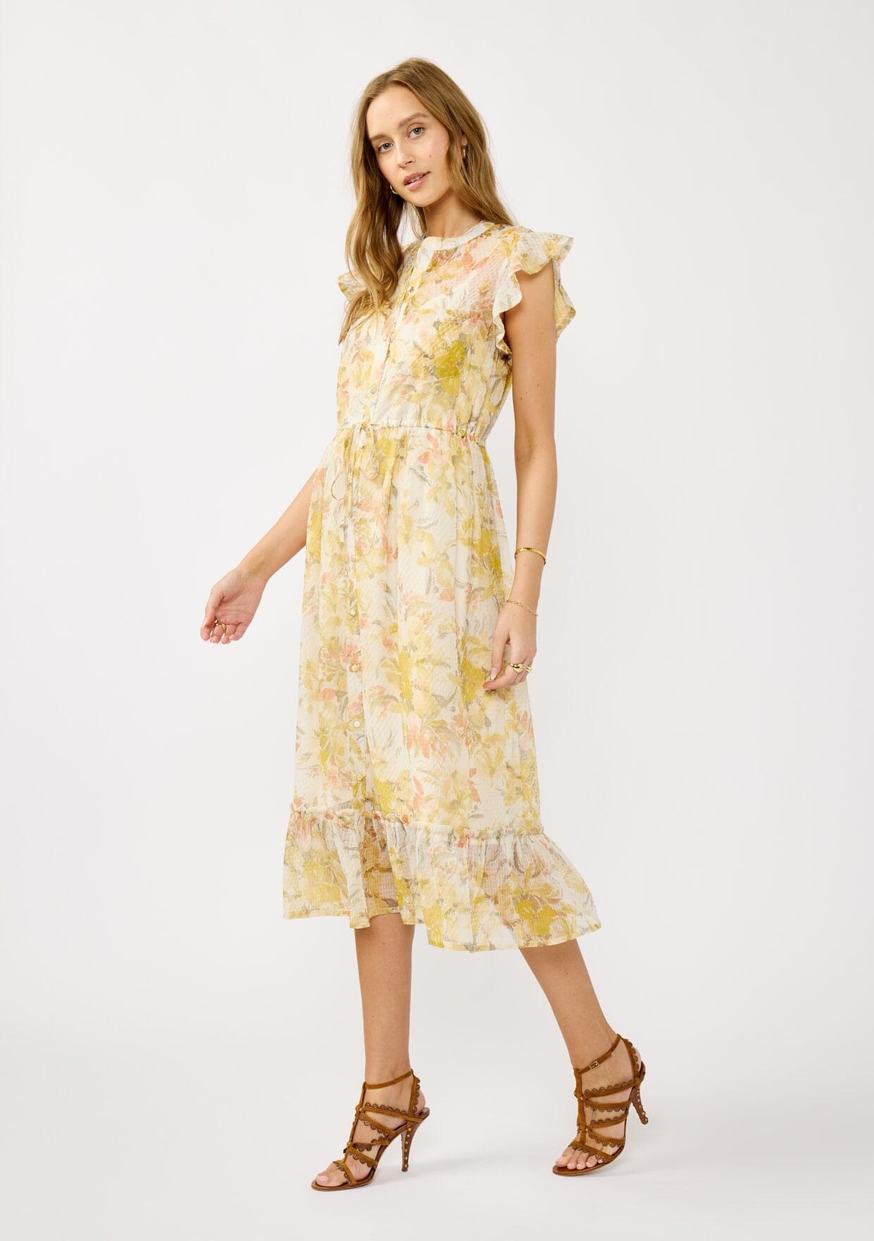 LOVESTITCH Estelle Floral Midi Dress