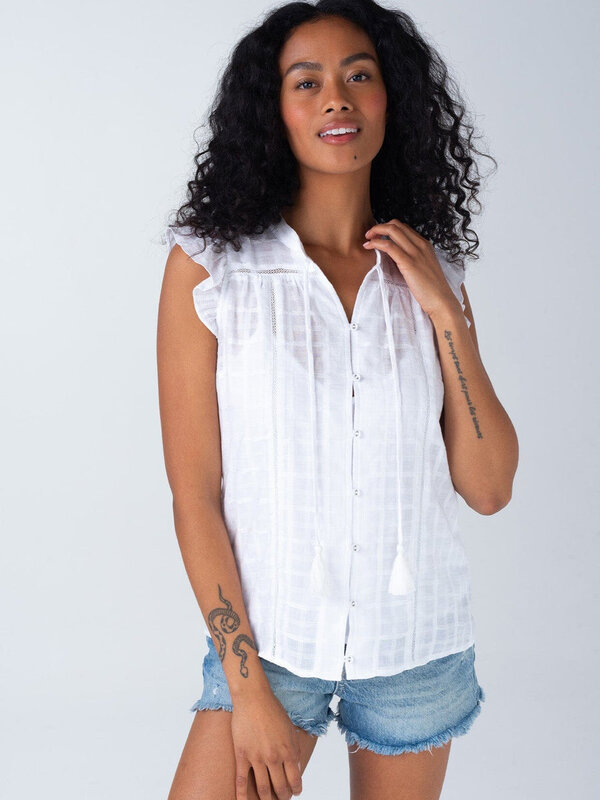 LOVESTITCH Nicolette Flutter Sleeve Top