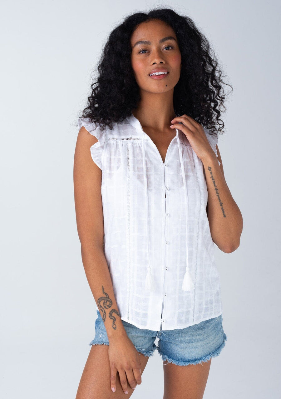 LOVESTITCH Nicolette Flutter Sleeve Top