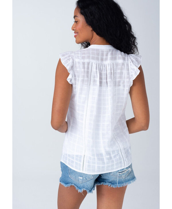 LOVESTITCH Nicolette Flutter Sleeve Top