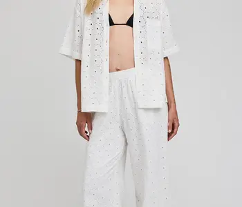 Louisa Eyelet Button Down Shirt