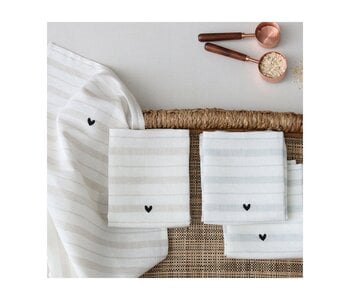 With Love Stripe Tea Towel