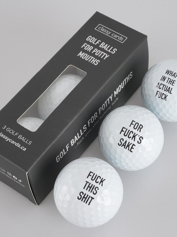 Classy Cards Golf Balls for Potty Mouths
