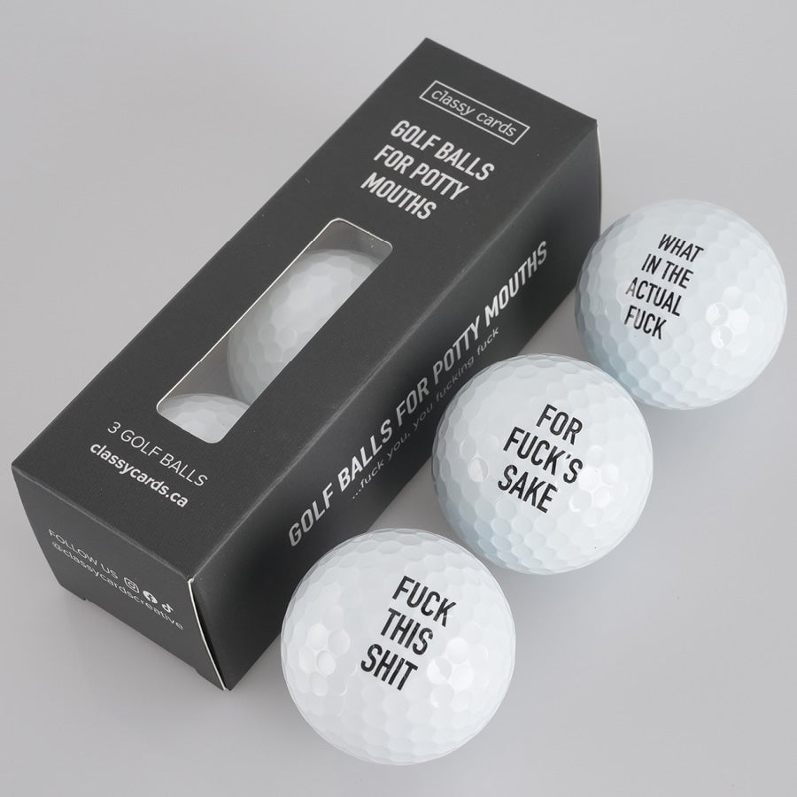 Classy Cards Golf Balls for Potty Mouths