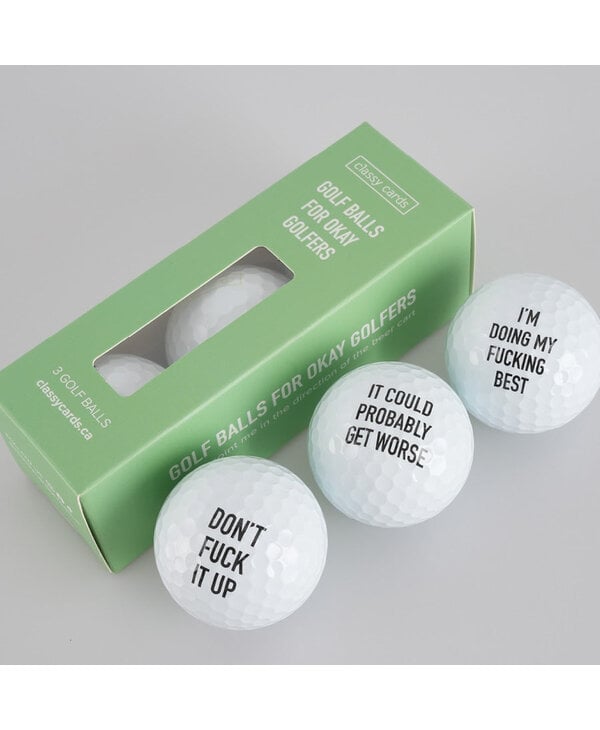 Classy Cards Golf Balls for Okay Golfers Pros